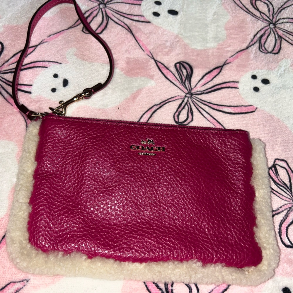 Pink Coach Wristlet